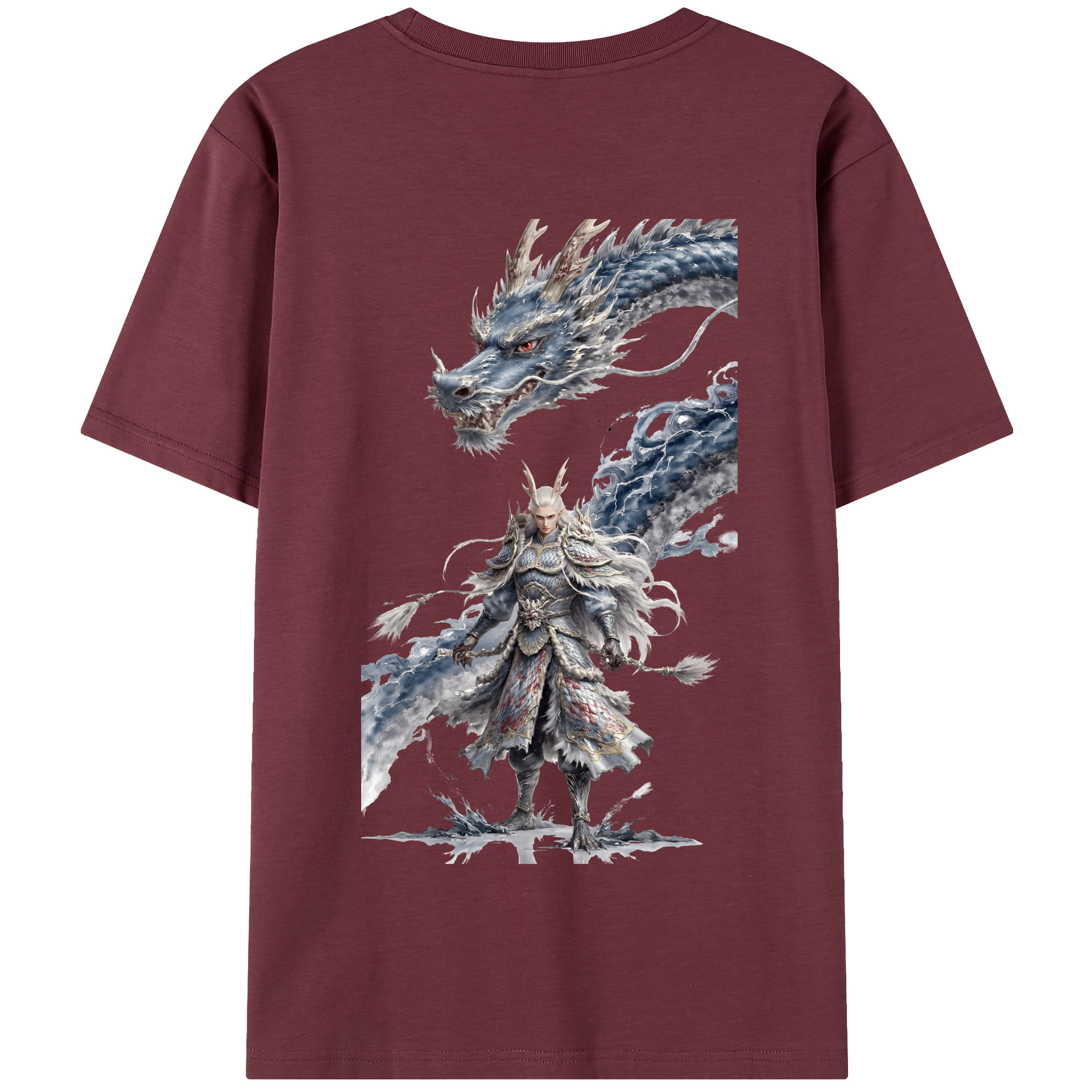 （画像用） Ne Zha 2 ナタ 魔童の大暴れ 綿100％半袖Tシャツ（背面プリント）